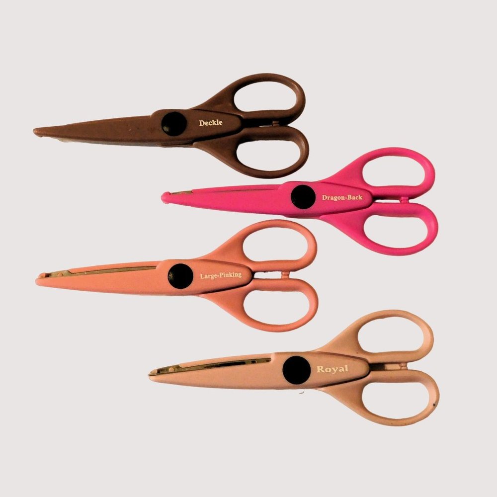 10 Paper Shapers Wood Stand Decorative Scissors Arts Crafts Scrapbook - Picture 8 of 13